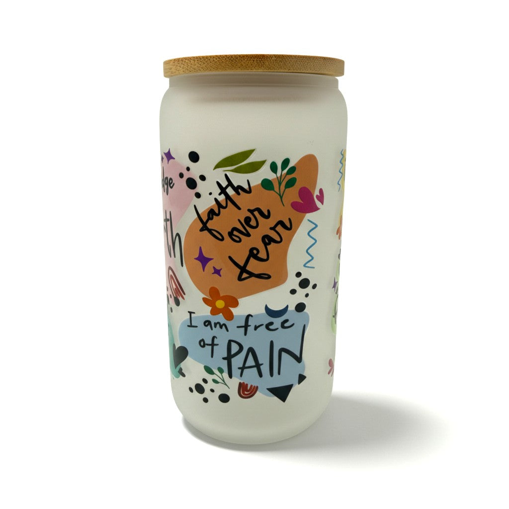 16oz Frosted Glass Cups