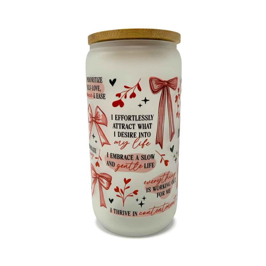 16oz Frosted Glass Cups