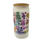 16oz Frosted Glass Cups