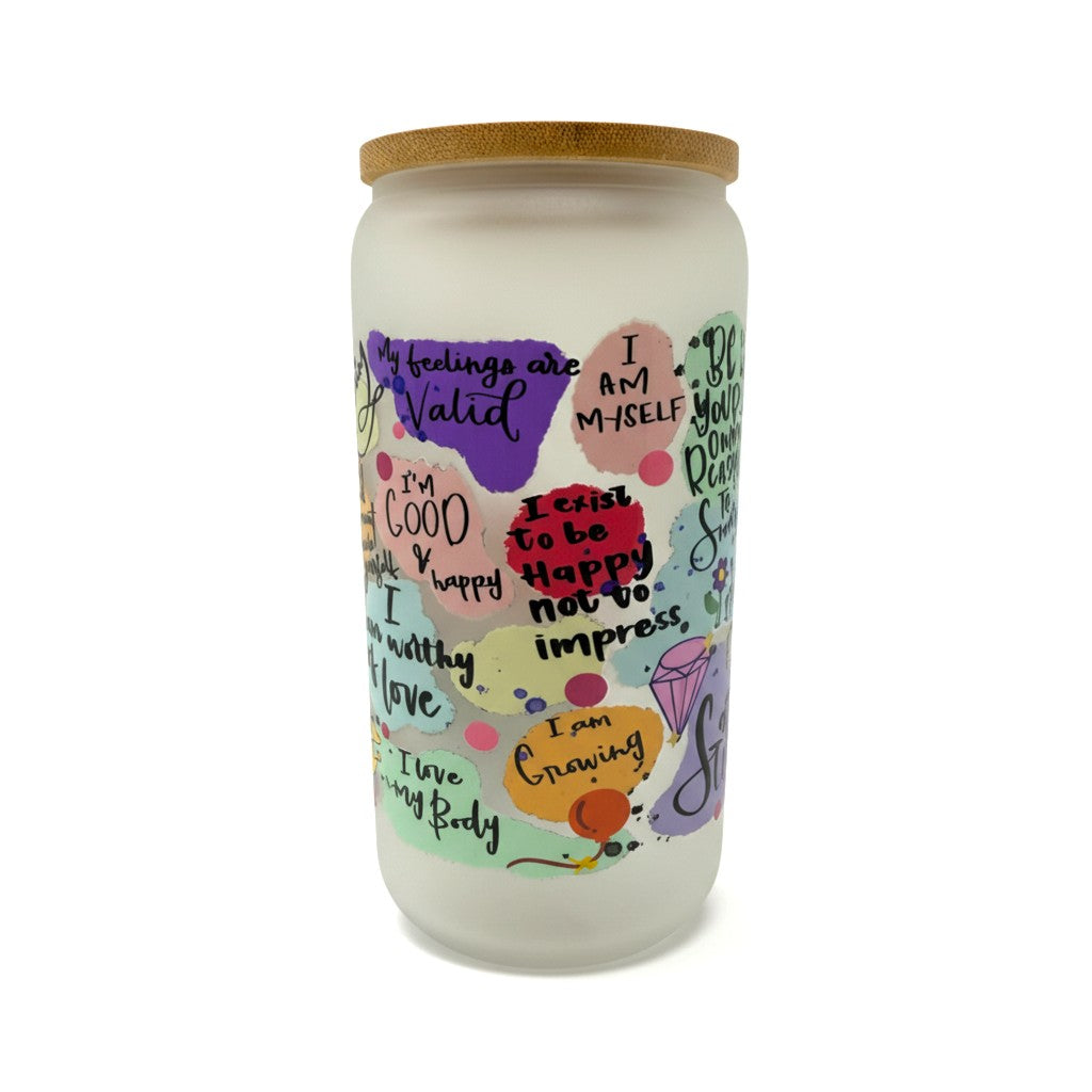 16oz Frosted Glass Cups