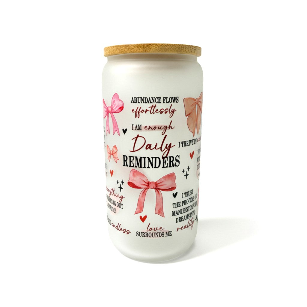 16oz Frosted Glass Cups