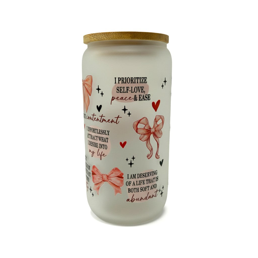 16oz Frosted Glass Cups