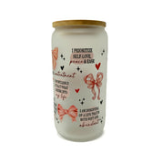 16oz Frosted Glass Cups