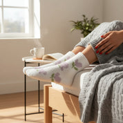 White Tulip Blossom Socks